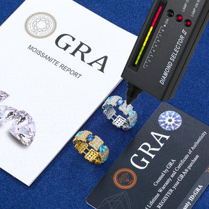 Two-Tone Blue Sapphire & Aquamarine Statement Ring - Different Drips