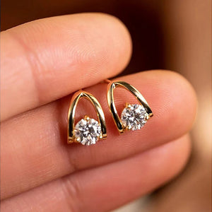 Women's S925 Moissanite Diamond Wishbone Earrings - Different Drips