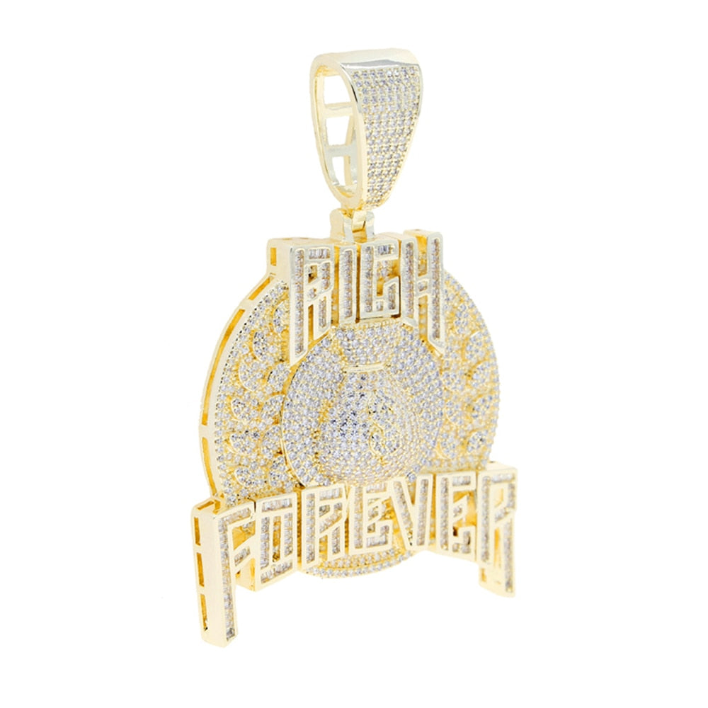 Iced Out Rich Forever Pendant - Different Drips