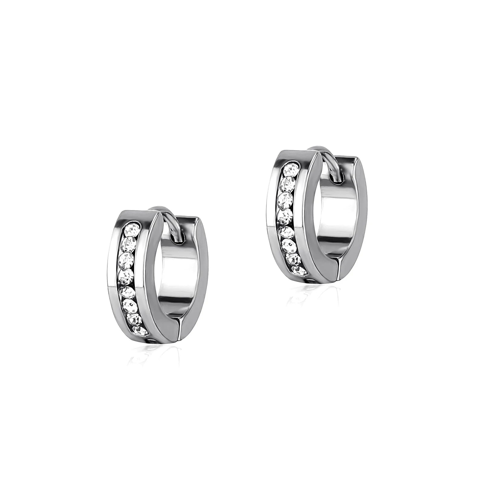 Iced Black Hoop Earrings - Different Drips