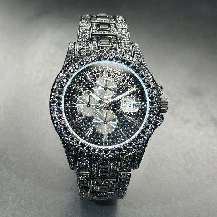 Bust Down Chronograph Date Watch - Different Drips