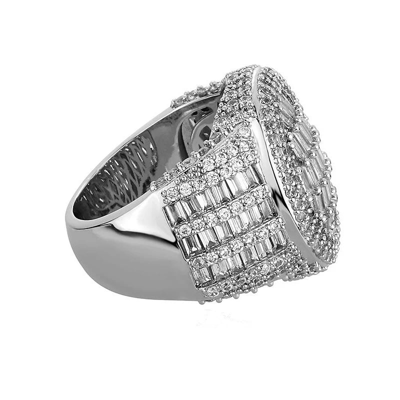 Domed Baguette Pavé Ring - Different Drips