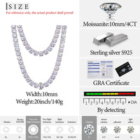Thumbnail for 10mm S925 Moissanite Round Cut Tennis Chain - Different Drips