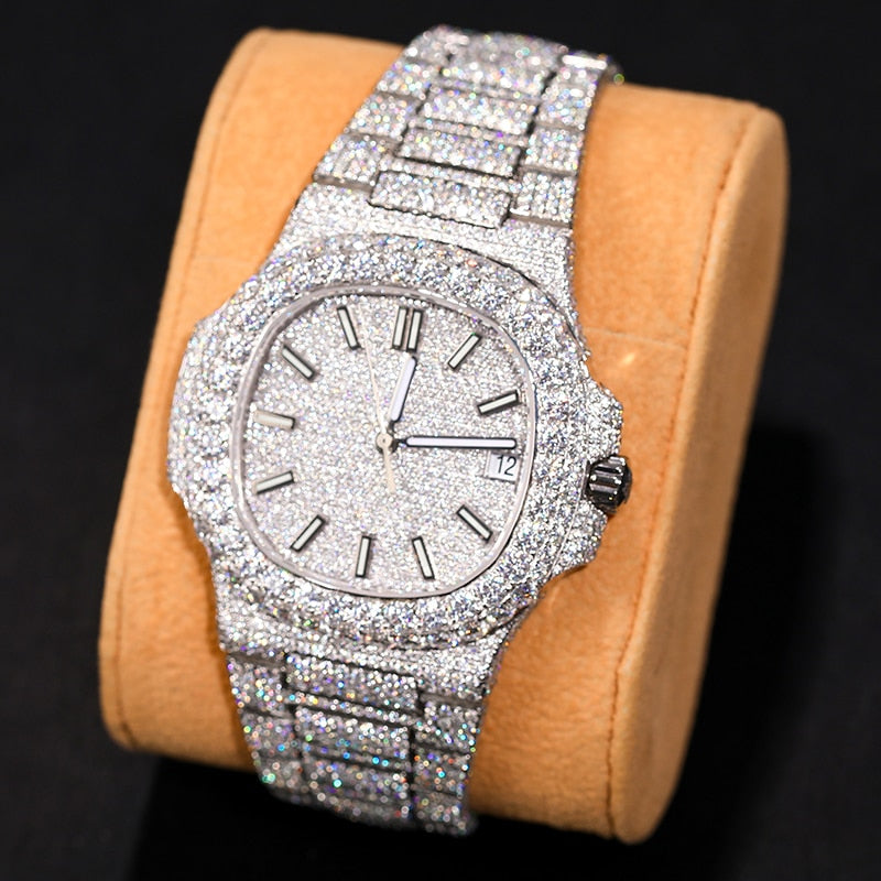 S925 VVS1 Moissanite Analog Watch - Different Drips