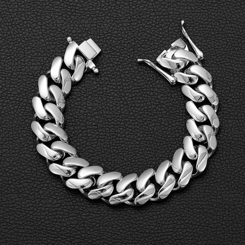 10-22mm Solid 18k Gold Plated Miami Cuban Link Bracelet - Different Drips