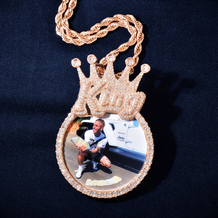 Crowned King Custom Photo Pendant - Different Drips