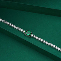 Thumbnail for Women's S925 Emerald Cut Moissanite Tennis Bracelet - Different Drips