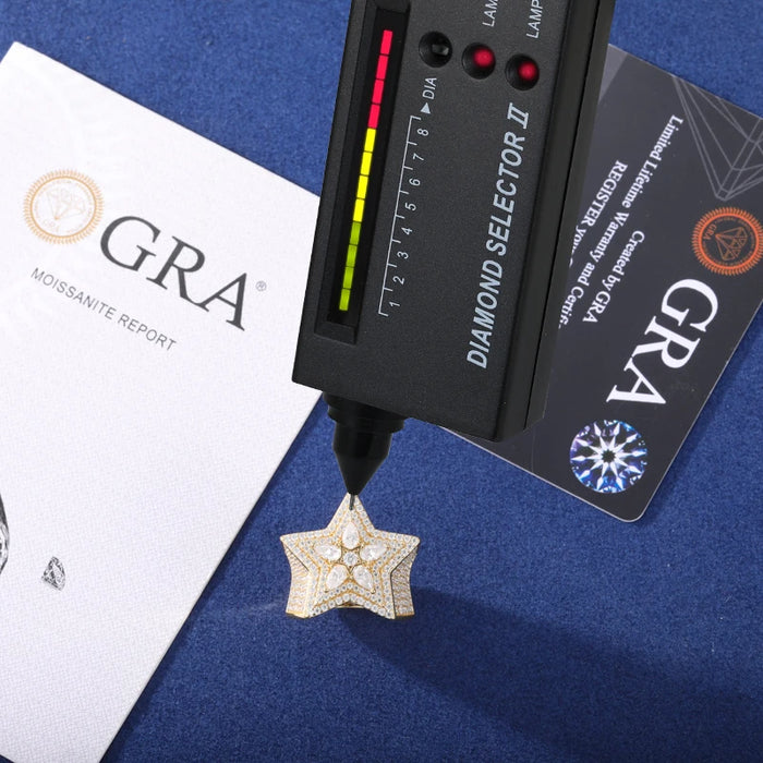 S925 Moissanite Star Statement Ring - Different Drips