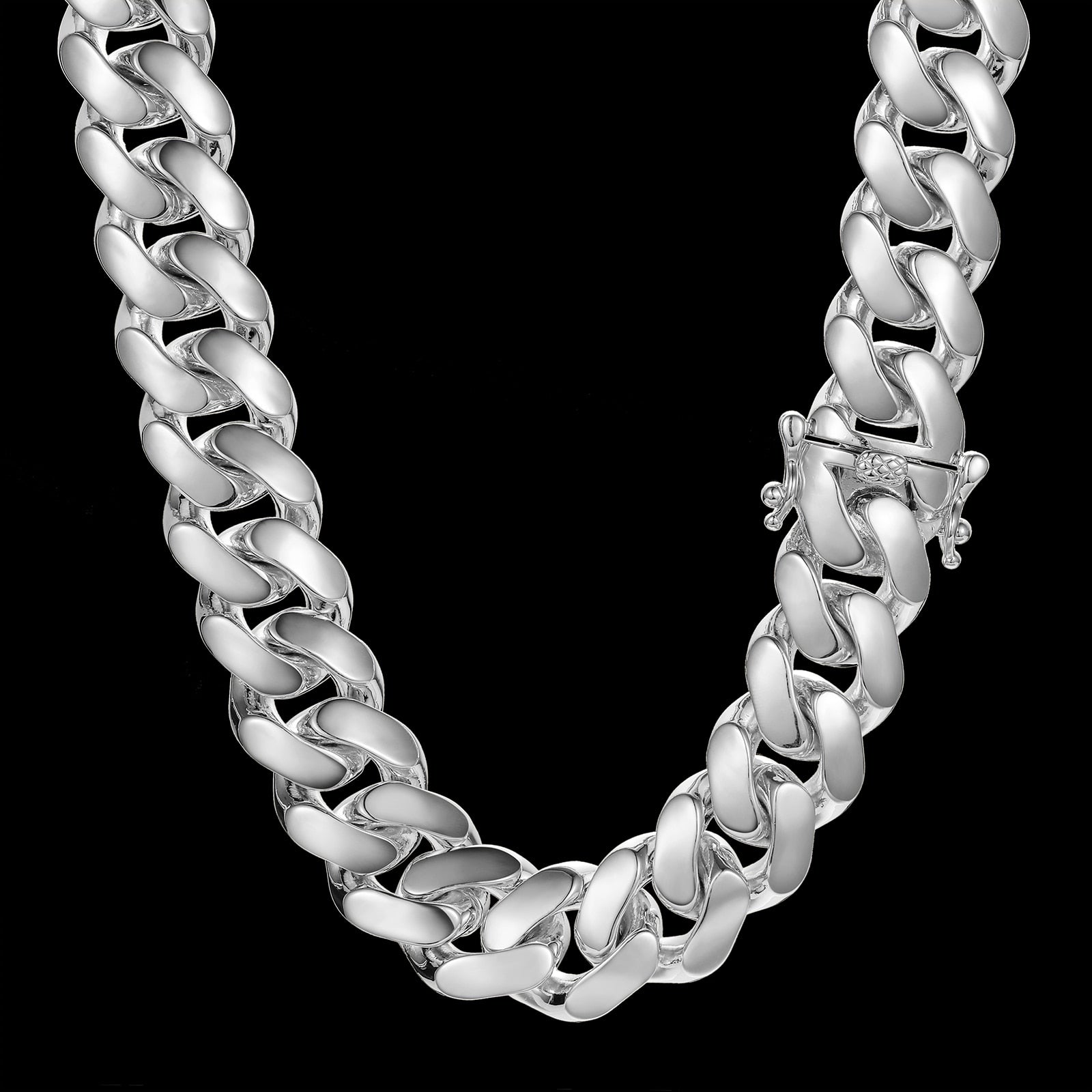 10132円 【超極太】幅18mm マイアミキューバンチェーン