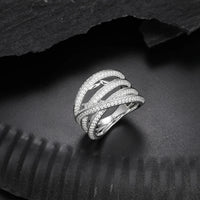 Thumbnail for S925 Moissanite Intertwined Thorn Ring - Different Drips