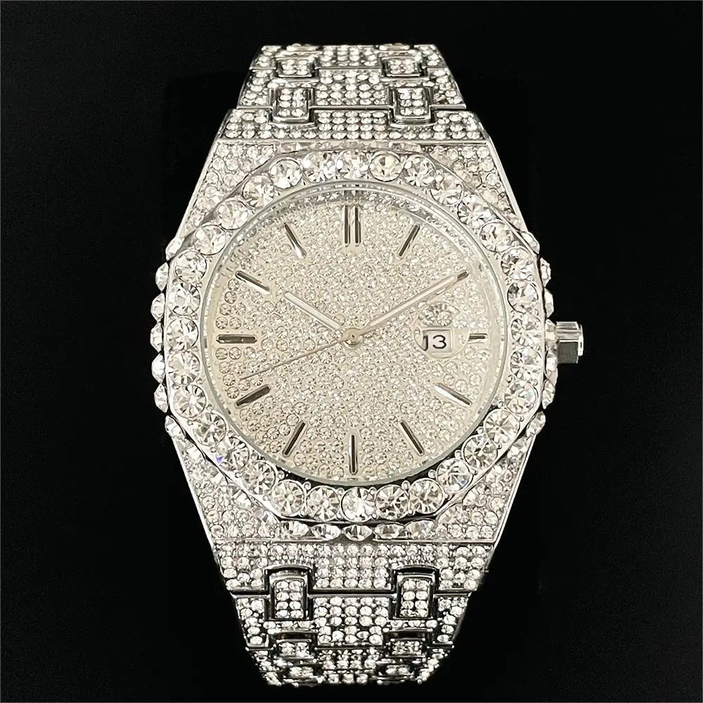 Bust Down Royal Blue Iced Out Watch - Different Drips