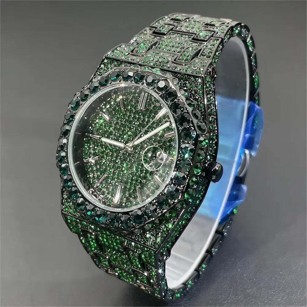 Bust Down Royal Blue Iced Out Watch - Different Drips