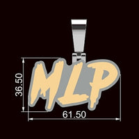 Thumbnail for S925 Moissanite Bold Brush Font Custom Letter Pendant - Different Drips
