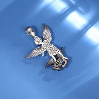 Thumbnail for S925 Moissanite St. Michael Archangel Slaying Devil Pendant - Different Drips