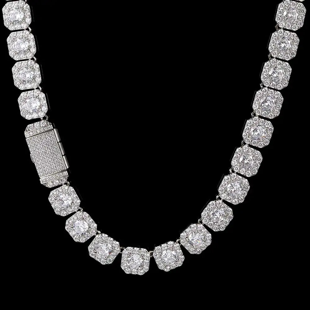 9-12mm Clustered Tennis Chain - Different Drips
