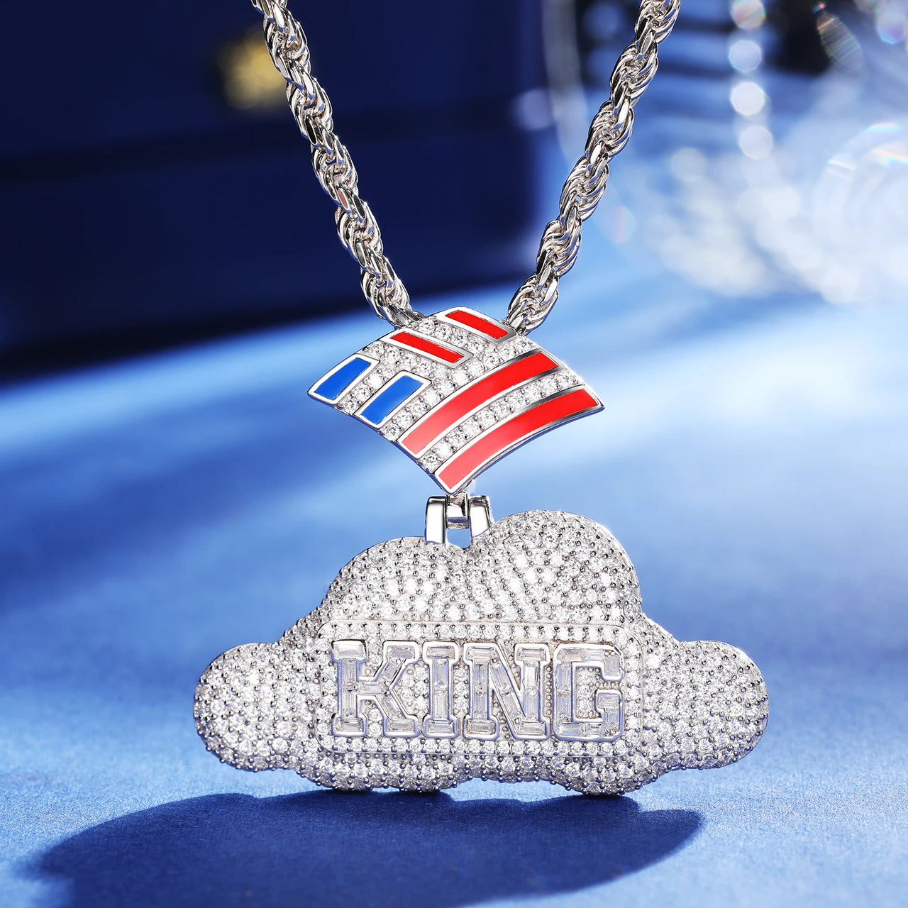 S925 Moissanite King Of The Clouds Pendant - Different Drips