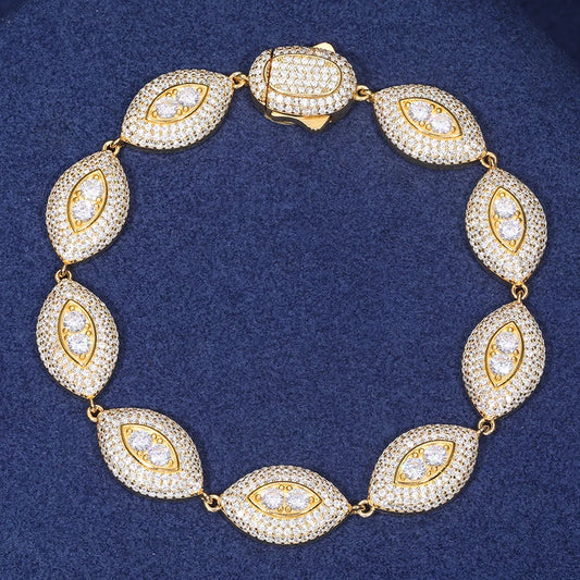 S925 Moissanite Diamond Eye Link Bracelet - Different Drips