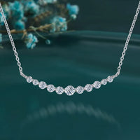Thumbnail for Women's S925 Moissanite Diamond Curved Center Fashion Necklace - Different Drips