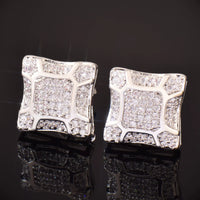Thumbnail for 10mm Lava Square Cut Earrings - Different Drips