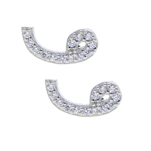 S925 Women's Arabic Alphabet Letter Earrings - Different Drips