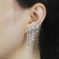 Thumbnail for S925 Women's Clustered Drop Earrings - Different Drips