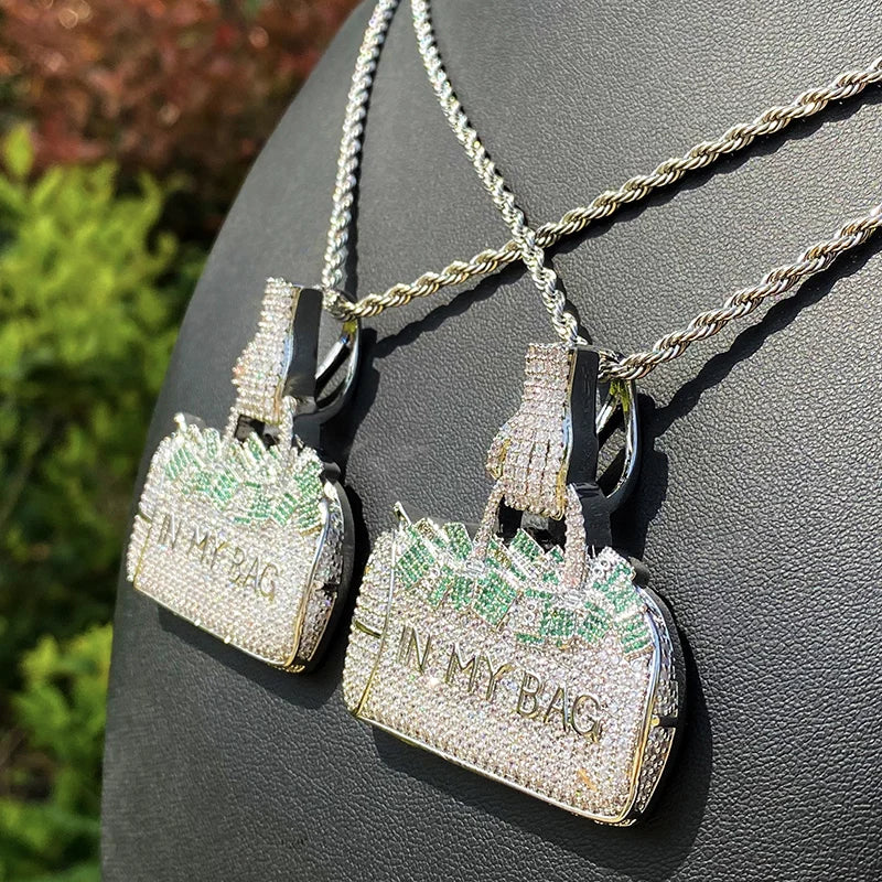 Iced In My Bag Money Duffle Pendant