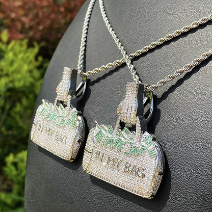 Iced In My Bag Money Duffle Pendant