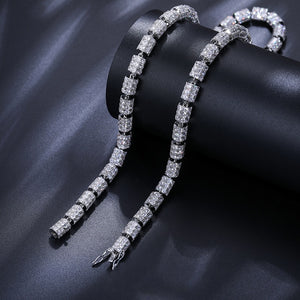 7mm S925 Moissanite Roll Chain - Different Drips