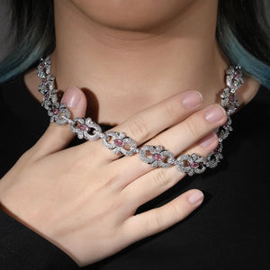 Diamond Floral Mariner Link Chain - Different Drips