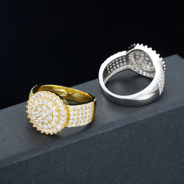 S925 Moissanite Cluster Baguette Ring - Different Drips