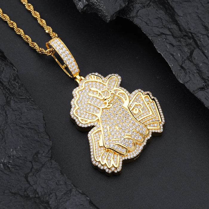 S925 Moissanite Fistful of Cash Pendant - Different Drips