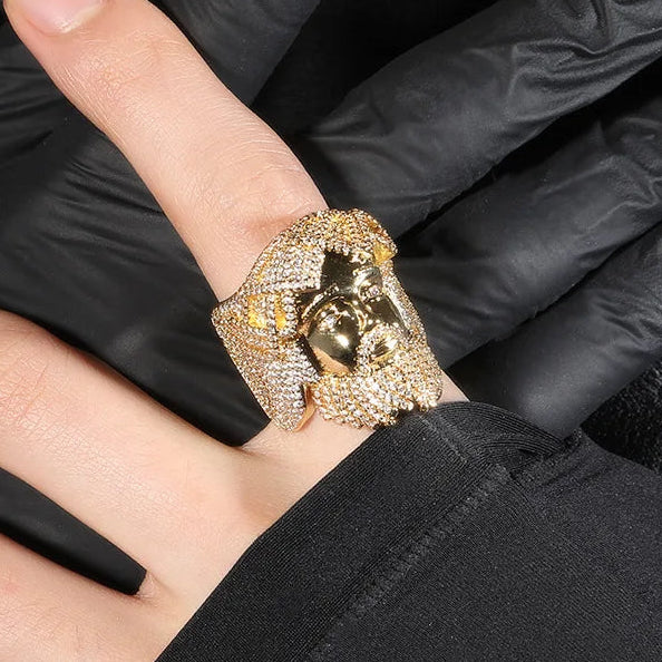 3D Jesus Head Ring - Different Drips