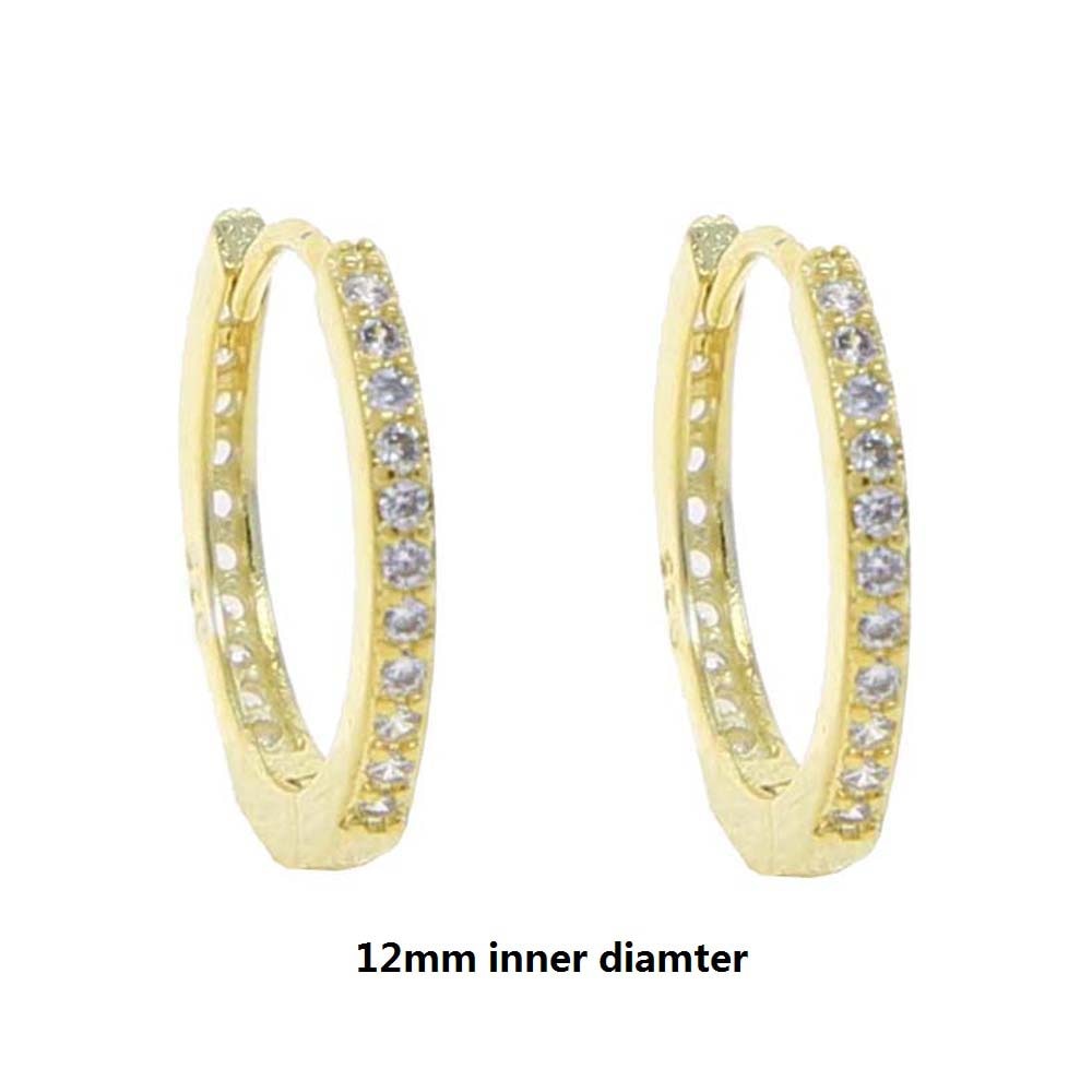 5mm-13mm Women's Eternity Hoop Earrings - Different Drips