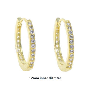 5mm-13mm Women's Eternity Hoop Earrings - Different Drips