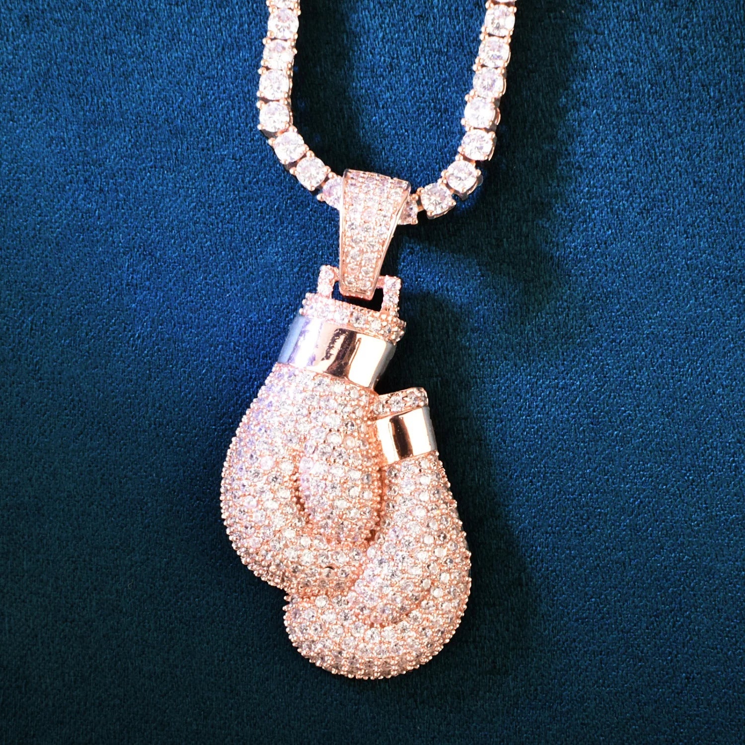 Iced Out Boxing Gloves Pendant - Different Drips