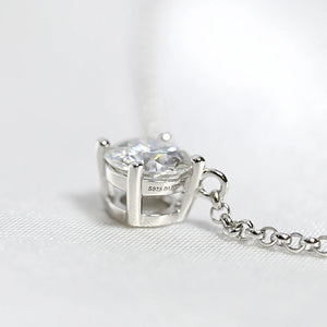 Women's S925 Moissanite Solitaire Diamond Cut Pendant - Different Drips