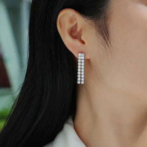 Women's S925 Tennis Drop Moissanite Diamond Earrings - Different Drips