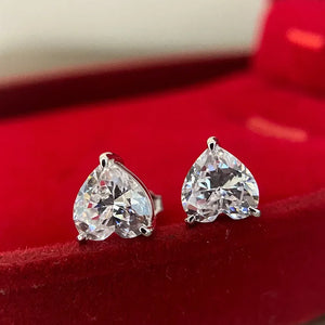 Women's S925 Moissanite Diamond Heart Cut Earrings - Different Drips