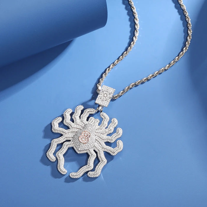 S925 Moissanite Spider Pendant - Different Drips