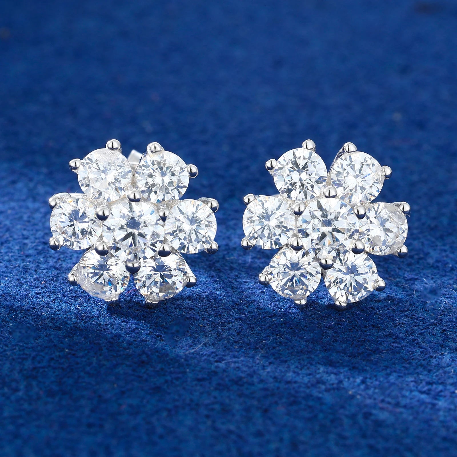 Flower Cluster Stud Earrings - Different Drips