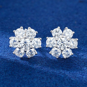 Flower Cluster Stud Earrings - Different Drips