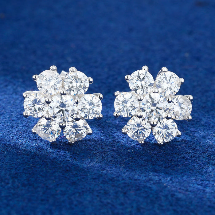 Flower Cluster Stud Earrings - Different Drips