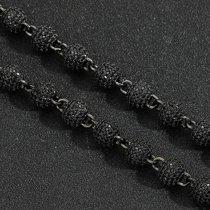 8mm Black Ball Link Chain - Different Drips