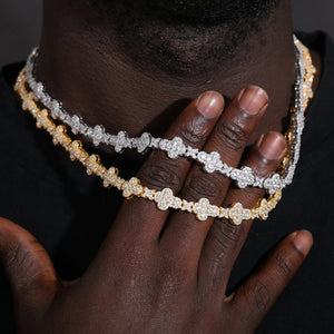 10mm S925 Moissanite Cross Stationed Star Link Tennis Chain - Different Drips