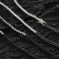 Thumbnail for 3mm White & Black Tennis Chain - Different Drips