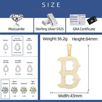 Thumbnail for S925 Moissanite Baguette Custom Letter Pendant - Different Drips
