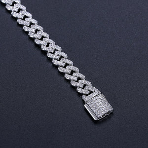 6mm S925 Moissanite Cuban Link Bracelet - Different Drips