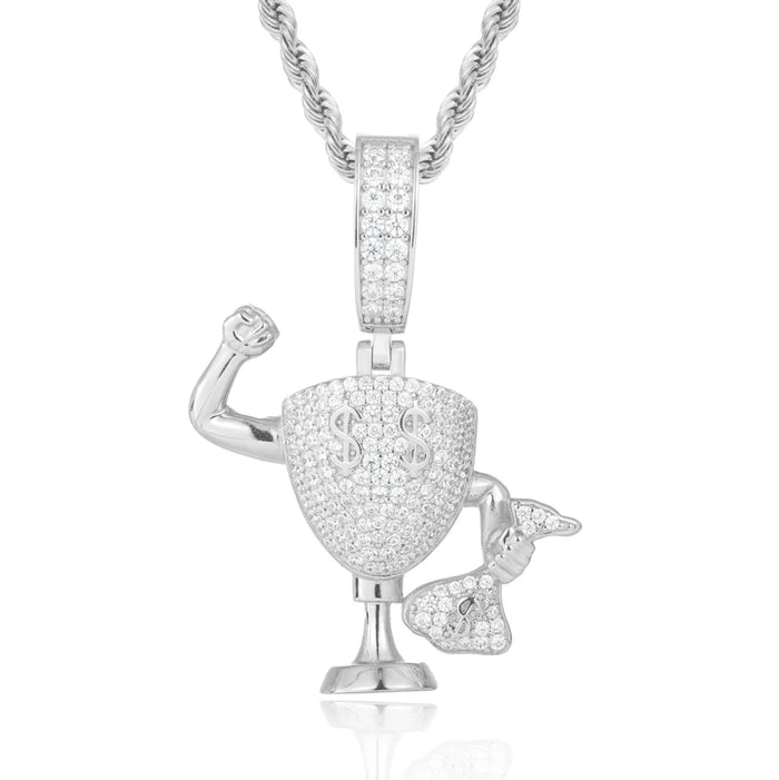 S925 Moissanite Money Bag Trophy Pendant - Different Drips