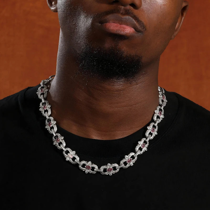 Diamond Floral Mariner Link Chain - Different Drips