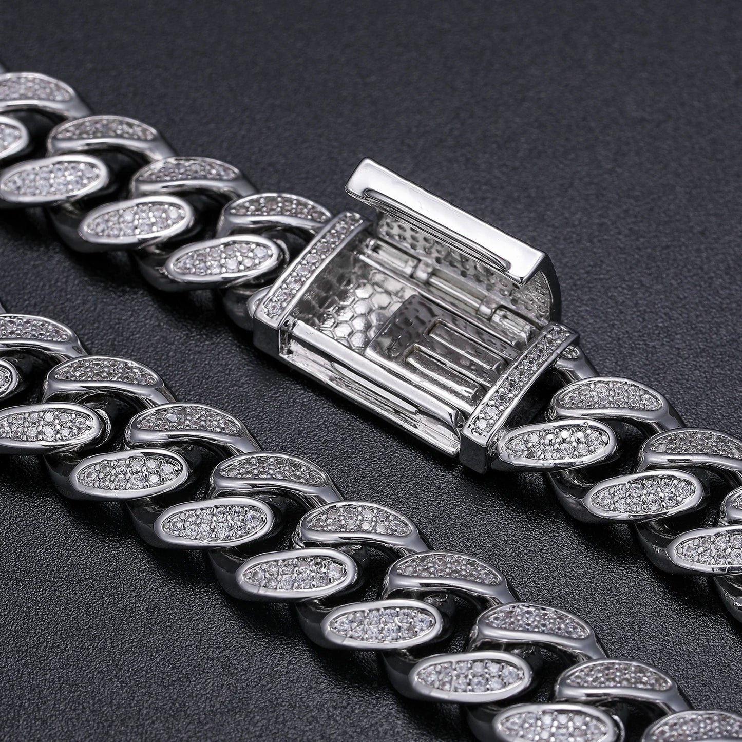 12mm Iced Out Miami Cuban Link Chain - Different Drips